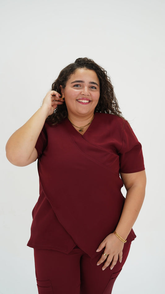 Fearless female scrub in Burgundy