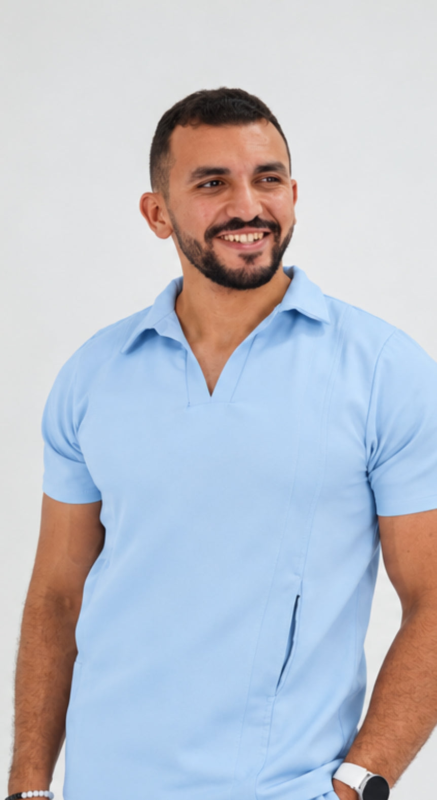 Elite Male scrub in baby blue