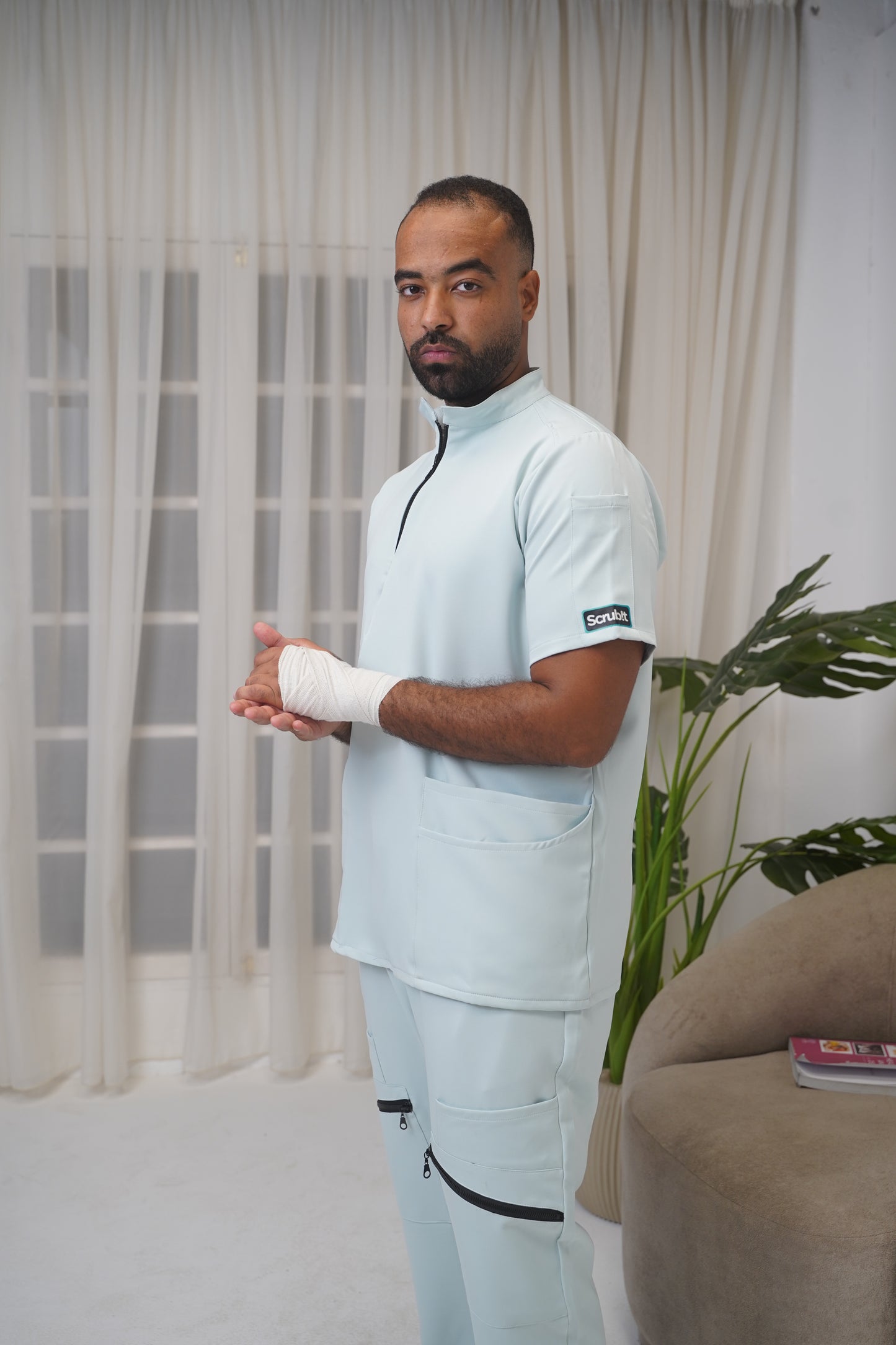 Unparalleled scrub in Light teal green