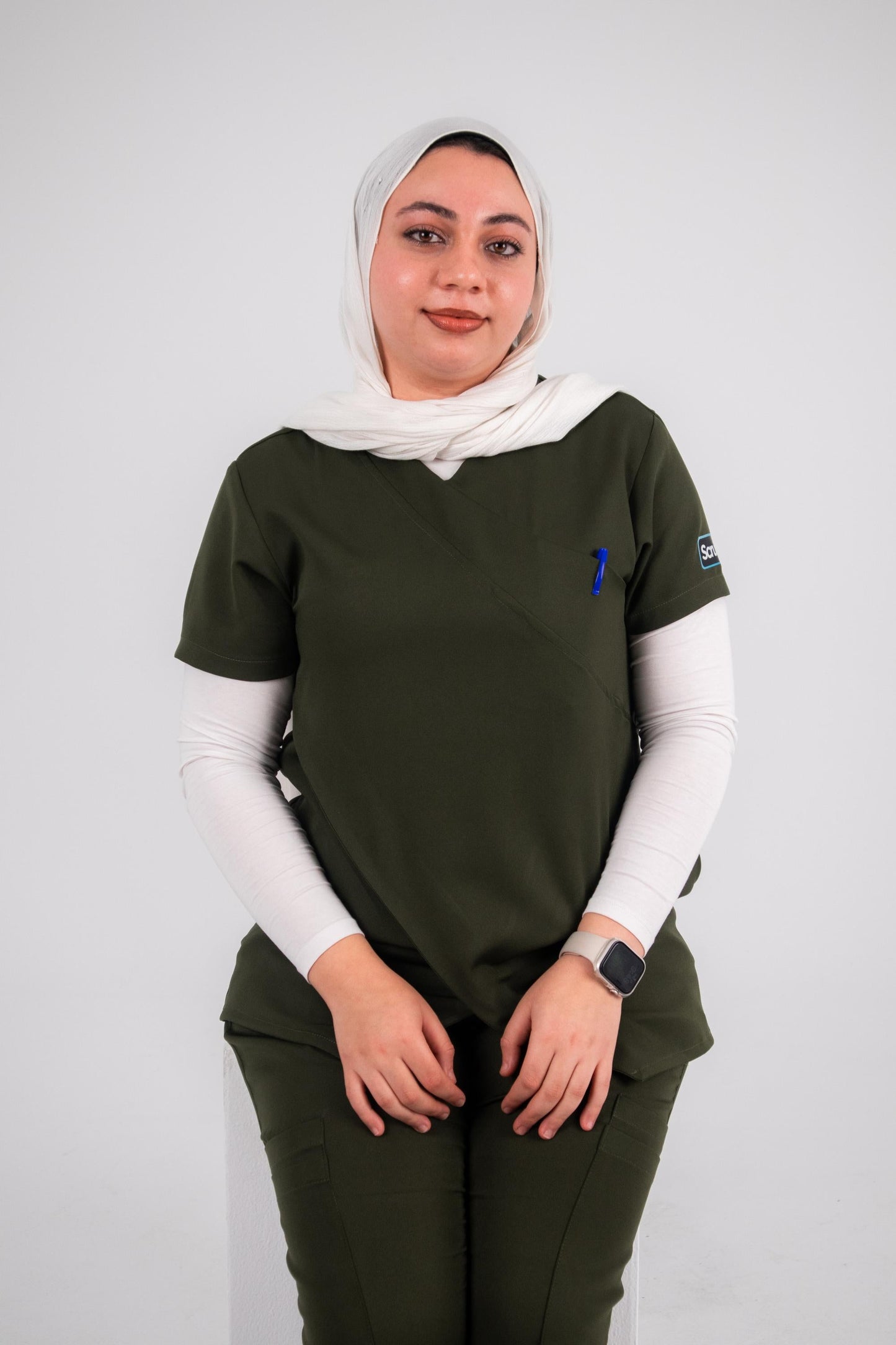 Fearless female scrub in Olive Green