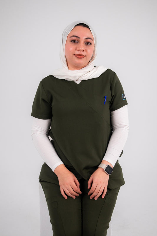 Fearless female scrub in Olive Green
