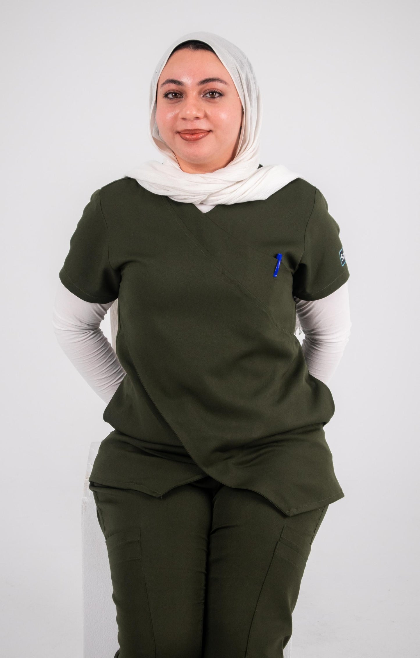 Fearless female scrub in Olive Green