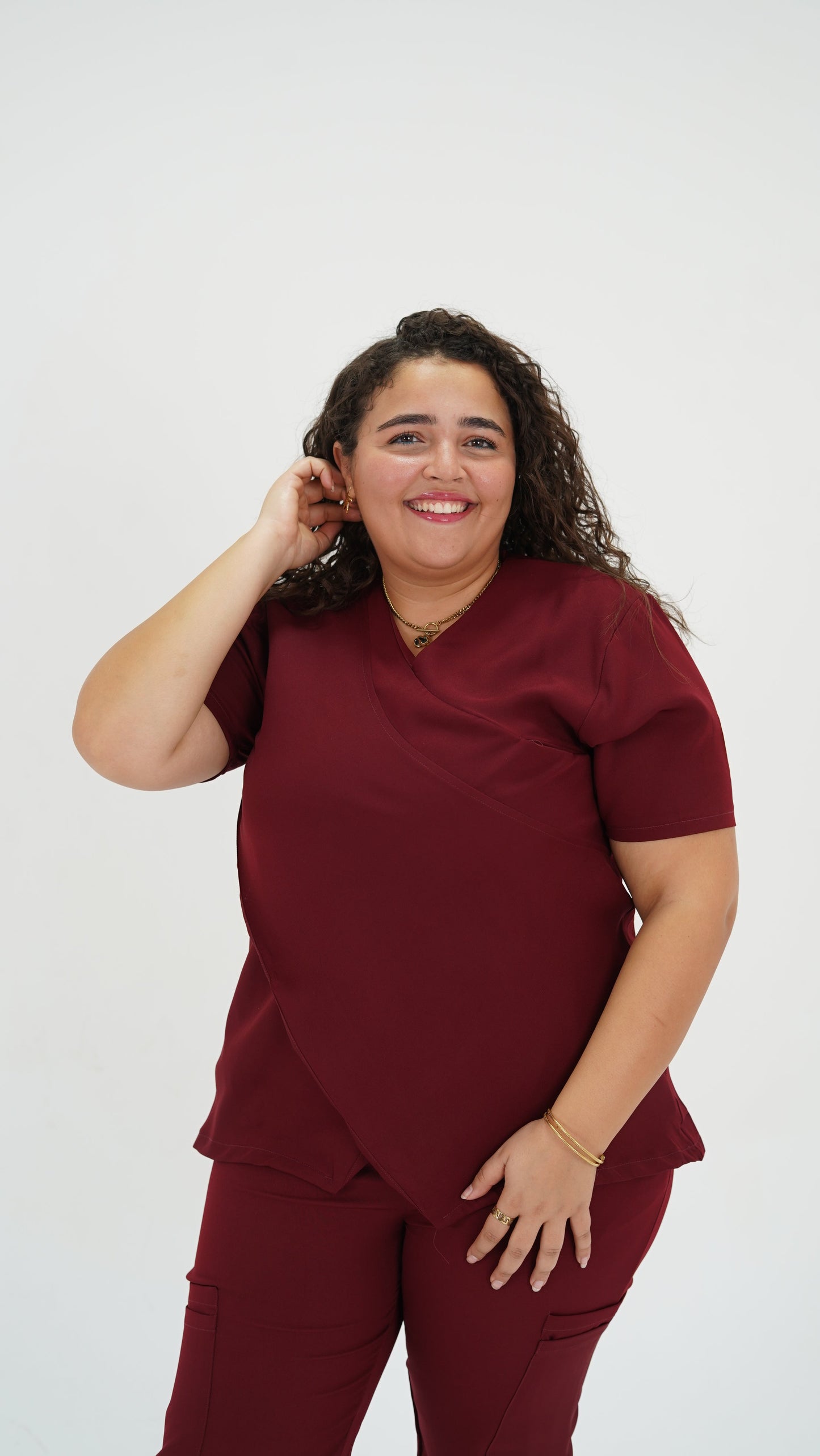 Fearless female scrub in Burgundy