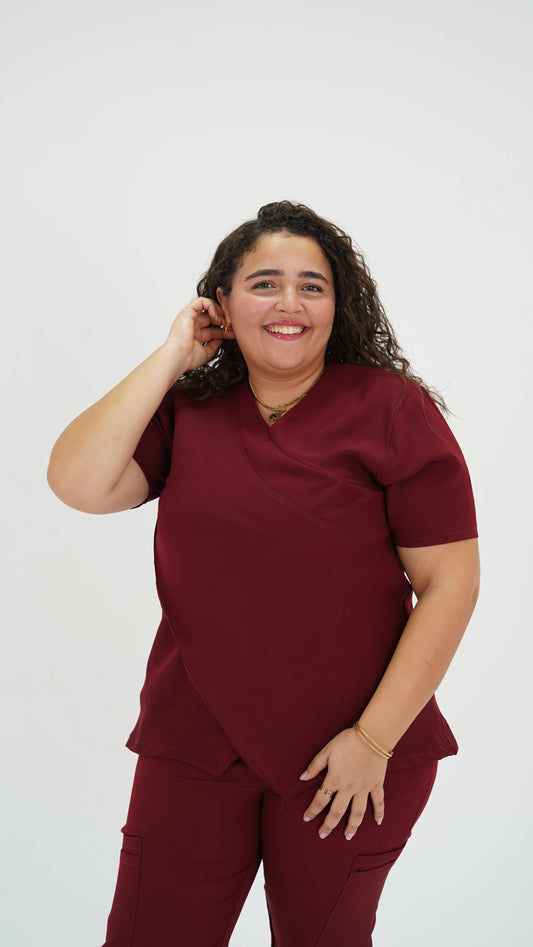 Fearless female scrub in Burgundy